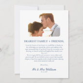 ダスティブルーフォト結婚ズ サンキューカード (裏面)