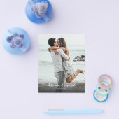 ダスティブルーフォトQRコード予算結婚式招待状 チラシ (シングル)