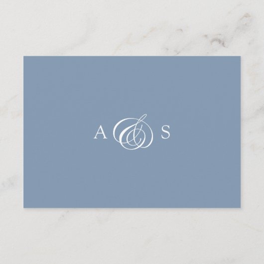 ダスティブルーフォーマルのエンク結婚ロージャカード エンクロージャーカード (裏面)