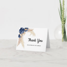 ダスティブルーフラワーズアン結婚ドパンパス サンキューカード