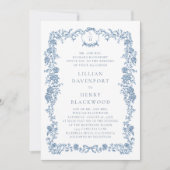 ダスティブルーフランスのトワールフローラボーフォーマルズ 招待状 (正面)