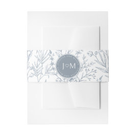 ダスティブルーフランスの結婚式招待状ベリーバンド 招待状ベリーバンド