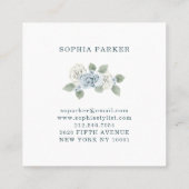 ダスティブルーフローラとユーカリ スクエア名刺 (裏面)