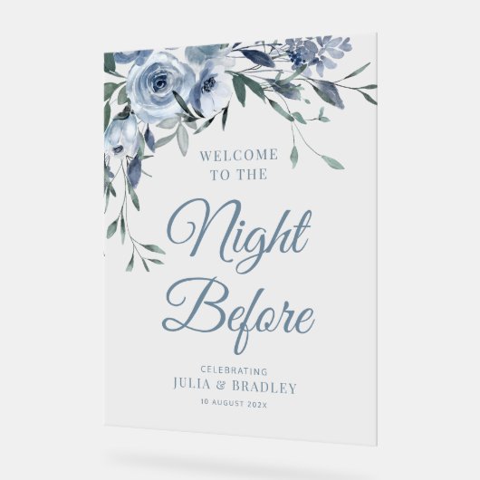 ダスティブルーフローラの前の夜 アクリルサイン (傾斜)