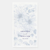 ダスティブルーフローラウォーターカラーゲストタオル (正面)