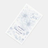 ダスティブルーフローラウォーターカラーゲストタオル (コーナー)