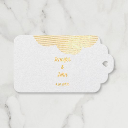 ダスティブルーフローラエレガントクールかわいらし結婚バラ ギフトタグ (正面 (横))