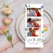 ダスティブルーフローラエレガントフォトストリップ セーブザデート