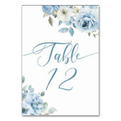 ダスティブルーフローラエレガントブライダルシャワー テーブルナンバー (裏面)