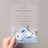 ダスティブルーフローラガールズ13thバースデーパーティー アクリル招待状 (インサイチュ (ポータブル))