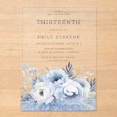 ダスティブルーフローラガールズ13thバースデーパーティー アクリル招待状 (正面)