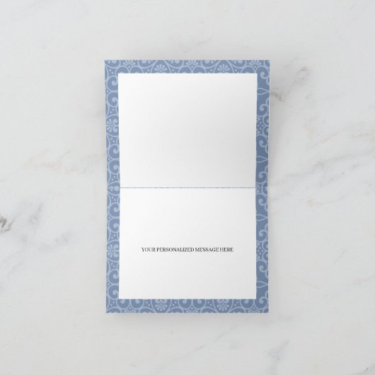 ダスティブルーフローラキンセアニェラサンキューユー招待状 招待状 (内部)