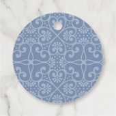 ダスティブルーフローラキンセアニェラサークルメッセージカード フェイバータグ (裏面)