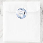 ダスティブルーフローラキンセアニェララウンドスティッカー ラウンドシール (バッグ)