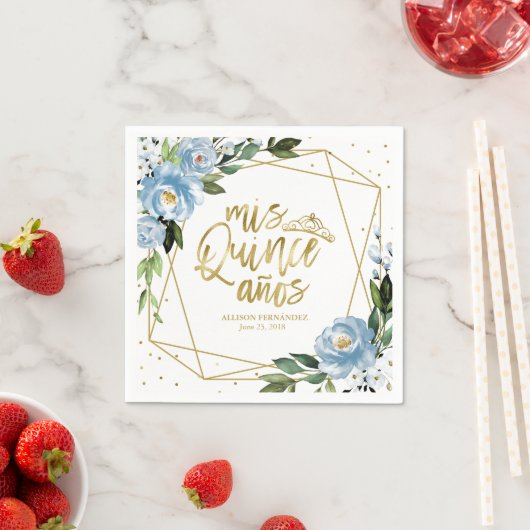 ダスティブルーフローラキンセアニェラ スタンダードカクテルナプキン (インサイチュ)