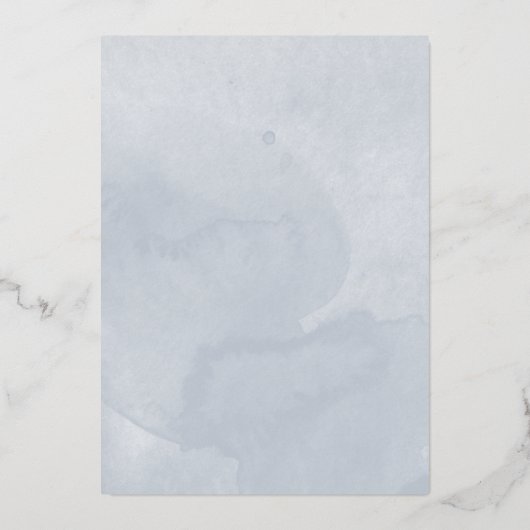 ダスティブルーフローラキンセアニェラ 箔招待状 (裏面)