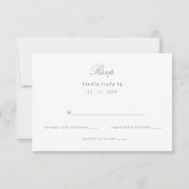 ダスティブルーフローラクレストモノグラム結婚ズ 出欠カード (正面)