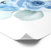 ダスティブルーフローラグリーンユーカリプトゥスヴェクロメサイン ポスター (角)