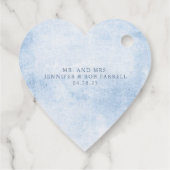 ダスティブルーフローラグリーンリーラブ結婚ハート フェイバータグ (裏面)