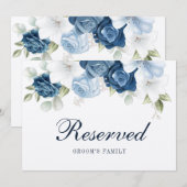 ダスティブルーフローラグルームズファミリーリザーブドサイン 招待状 (正面/裏面)
