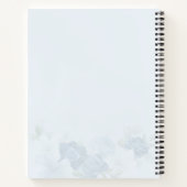 ダスティブルーフローラシッパーソナライズされたク結婚ズ ノートブック (裏面)