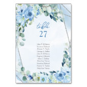 ダスティブルーフローラシルバージオメトリックテーブル番号 テーブルナンバー (裏面)