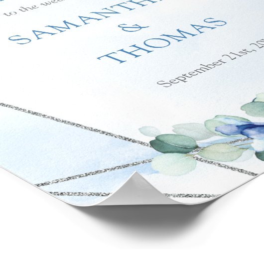 ダスティブルーフローラシルバージオメト結婚リの歓迎 ポスター (角)