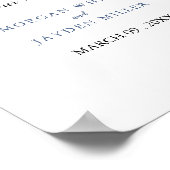 ダスティブルーフローラジオメト結婚リのウェルカムポスター ポスター (角)