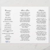 ダスティブルーフローラトリフォールド結婚式 プログラム (裏面)