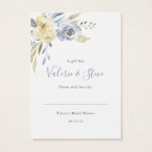 ダスティブルーフローラノーラップシャワー表示ギフトラベル (裏面)