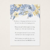 ダスティブルーフローラノーラップシャワー表示ギフトラベル (正面)