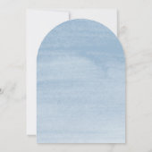 ダスティブルーフローラビクトリアンブライダルシャワーアーチ 招待状 (裏面)