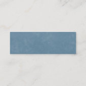 ダスティブルーフローラピーチ結婚シックのウェブサイトRSVP スキニー名刺 (裏面)