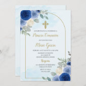 ダスティブルーフローラファーストコムユニオン招待状 招待状 (正面/裏面)