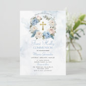 ダスティブルーフローラファーストホーリーコミュニオン 招待状 (スタンド正面)