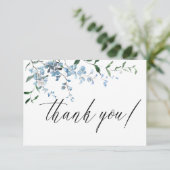 ダスティブルーフローラフステリアウォーター結婚カラーズ サンキューカード (スタンド正面)