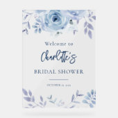 ダスティブルーフローラブライダルシャワーへようこそ アクリルサイン (正面)