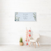 ダスティブルーフローラブライダルシャワーへようこそ 横断幕 (インサイチュ)