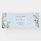 ダスティブルーフローラブライダルシャワーへようこそ 横断幕 (横)