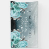 ダスティブルーフローラブライダルシャワーへようこそ 横断幕 (縦)