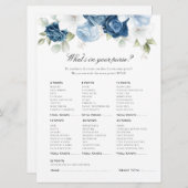 ダスティブルーフローラブライダルシャワーゲーム (正面/裏面)