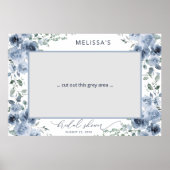 ダスティブルーフローラブライダルシャワーフォトブースポスター ポスター (正面)