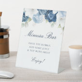 ダスティブルーフローラブライダルシャワーミモザバー 台座サイン (インサイチュ)