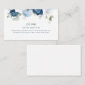 ダスティブルーフローラブライダルシャワーレシピカード挿入 エンクロージャーカード (正面/裏面)