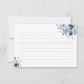 ダスティブルーフローラブライダルシャワーレシピカード (裏面)