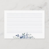 ダスティブルーフローラブライダルシャワーレシピカード エンクロージャーカード (裏面)