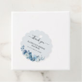 ダスティブルーフローラブライダルシャワー感謝していユー フェイバータグ (インサイチュ)
