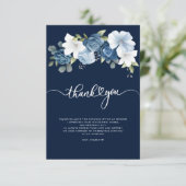 ダスティブルーフローラブライダルシャワー サンキューカード (スタンド正面)