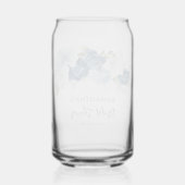 ダスティブルーフローラブライダルシャワー パーソナライズされた ガラス缶 (裏面)