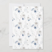 ダスティブルーフローラブライダルシャワー 招待状 (裏面)